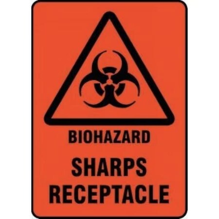 Accuform Safety Sign BIOHAZARD  SHARPS MBHZ520VS MBHZ520VS
